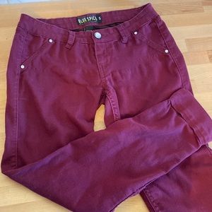 Blue spice size 5 burgundy jeans